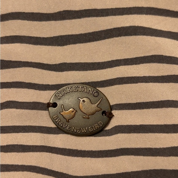 Naketano blouse grey with dark grey stripes. Size M women’s. Made in Turkey. - Picture 2 of 10